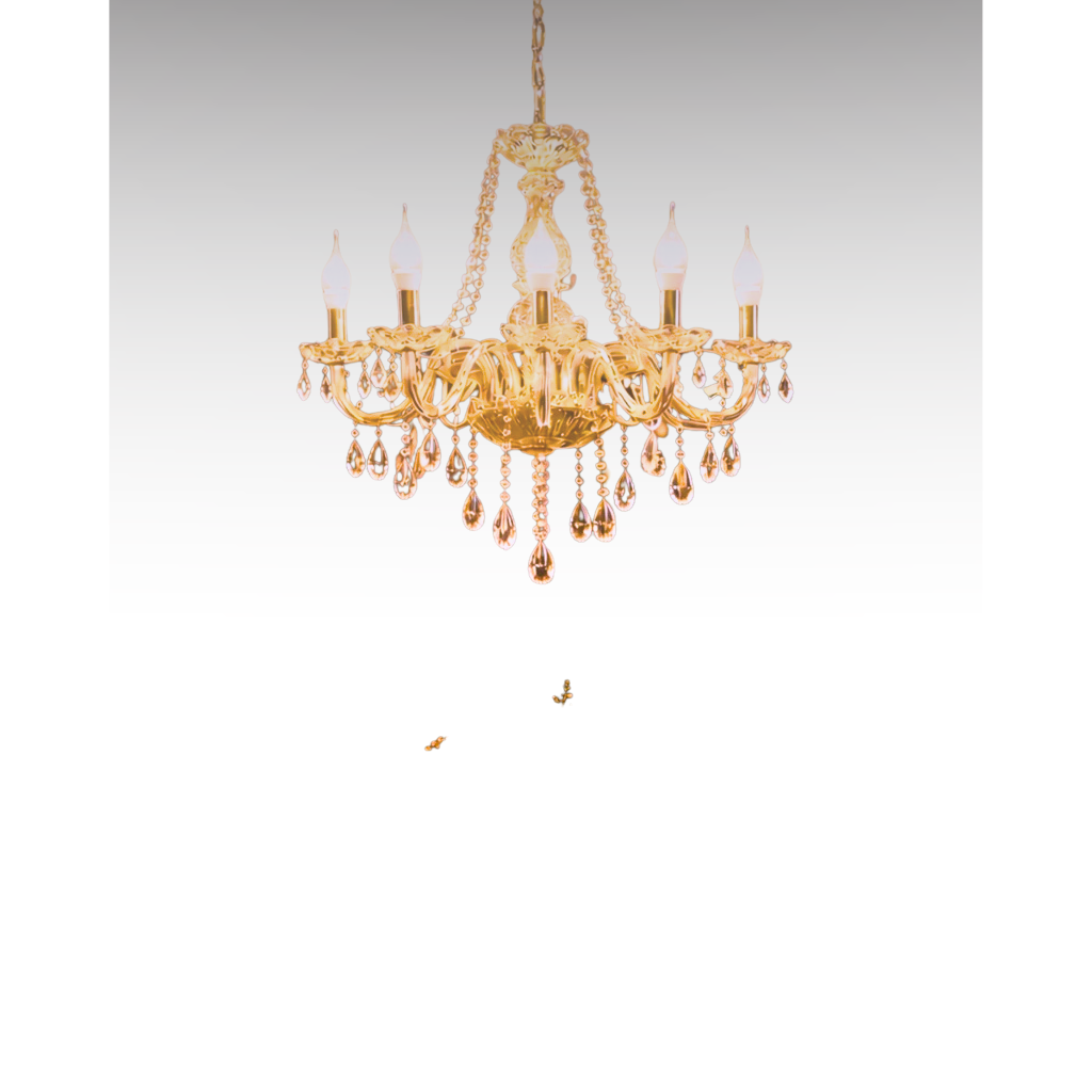 Lustre De Cristal Luminária Ambar